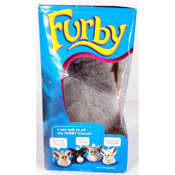 Big FURBY 2005 EMOTO-TRONIC Gray Pink Tiger Electronics Hasbro Talking Toy Grey - Picture 5 of 12